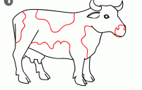 رسم بقرة
