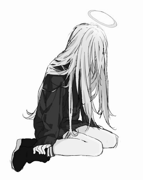 بنت انمي حزينة