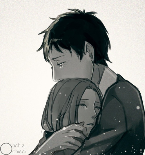 حزينة انمي حب