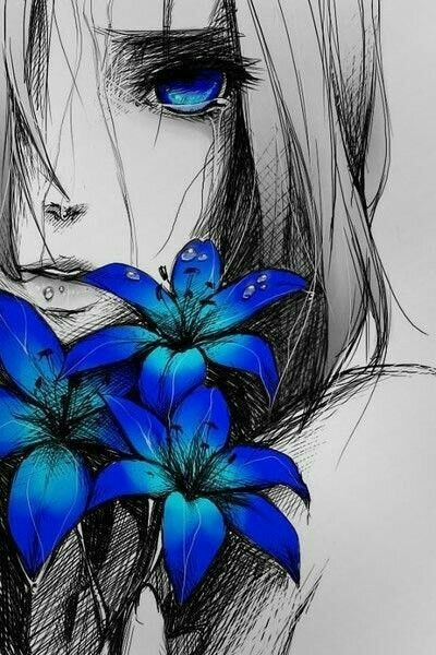 رسم حزينة للبنات
