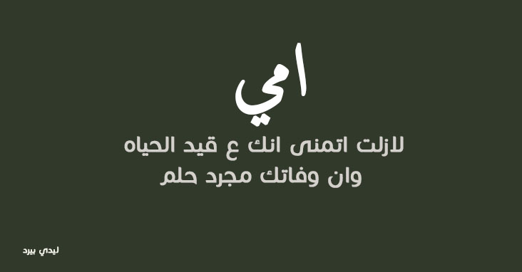 عن الام المتوفية