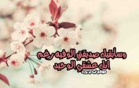 لصديقتي الغالية