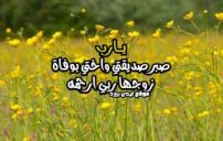 لصديقتي بوفاة زوجها