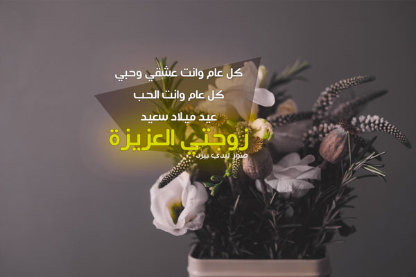 لعيد ميلاد زوجتي