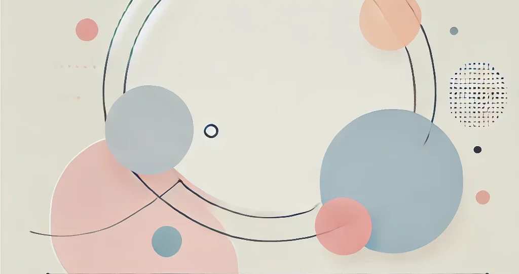 DALL·E 2024 11 09 16.29.16 A simple and professional design with soft pastel colors featuring abstract geometric shapes like circles and lines creating a calm and elegant atmos